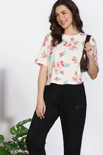 Buy Zivame 2 Mile Fashion Knit Cotton Loungewear Top - Butter Cream